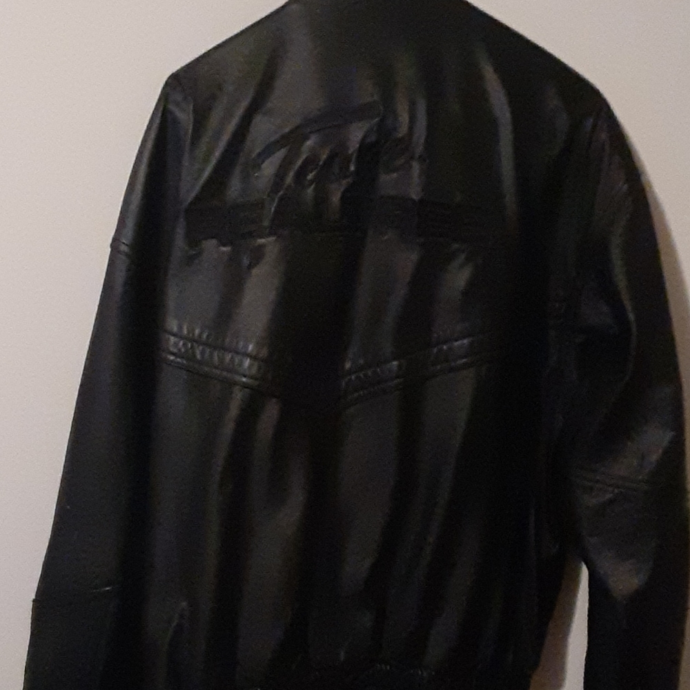 Real tree leather jacket